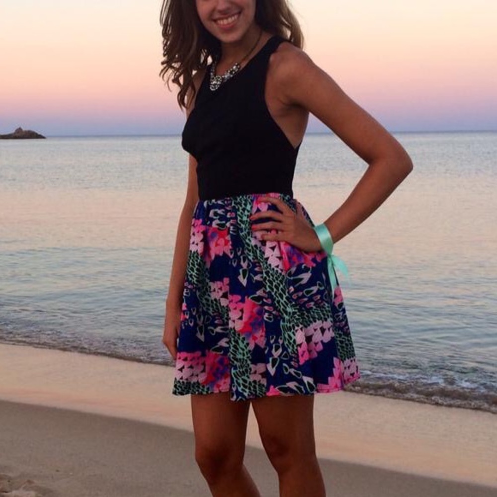 Fun black and pink patterned dress